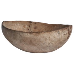 Antique Swedish Designer, Bowl, Wood, Iron, 1782