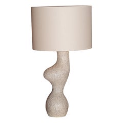 Grey Ribbed Ceramic Venuso Table Lamp by Simone & Marcel