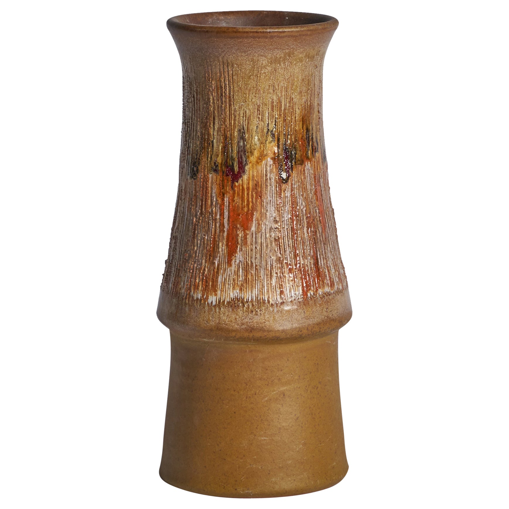 Tilgmans Keramik, Vase, Stoneware, Sweden, 1950s For Sale