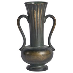 Arthur Percy, Vase, Steingut, Schweden, 1930er Jahre