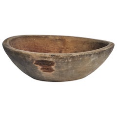 Antique Swedish Craft, Bowl, Wood, Sweden, 19th Century