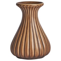 Ewald Dahlskog, Vase, Steingut, Schweden, 1930er Jahre