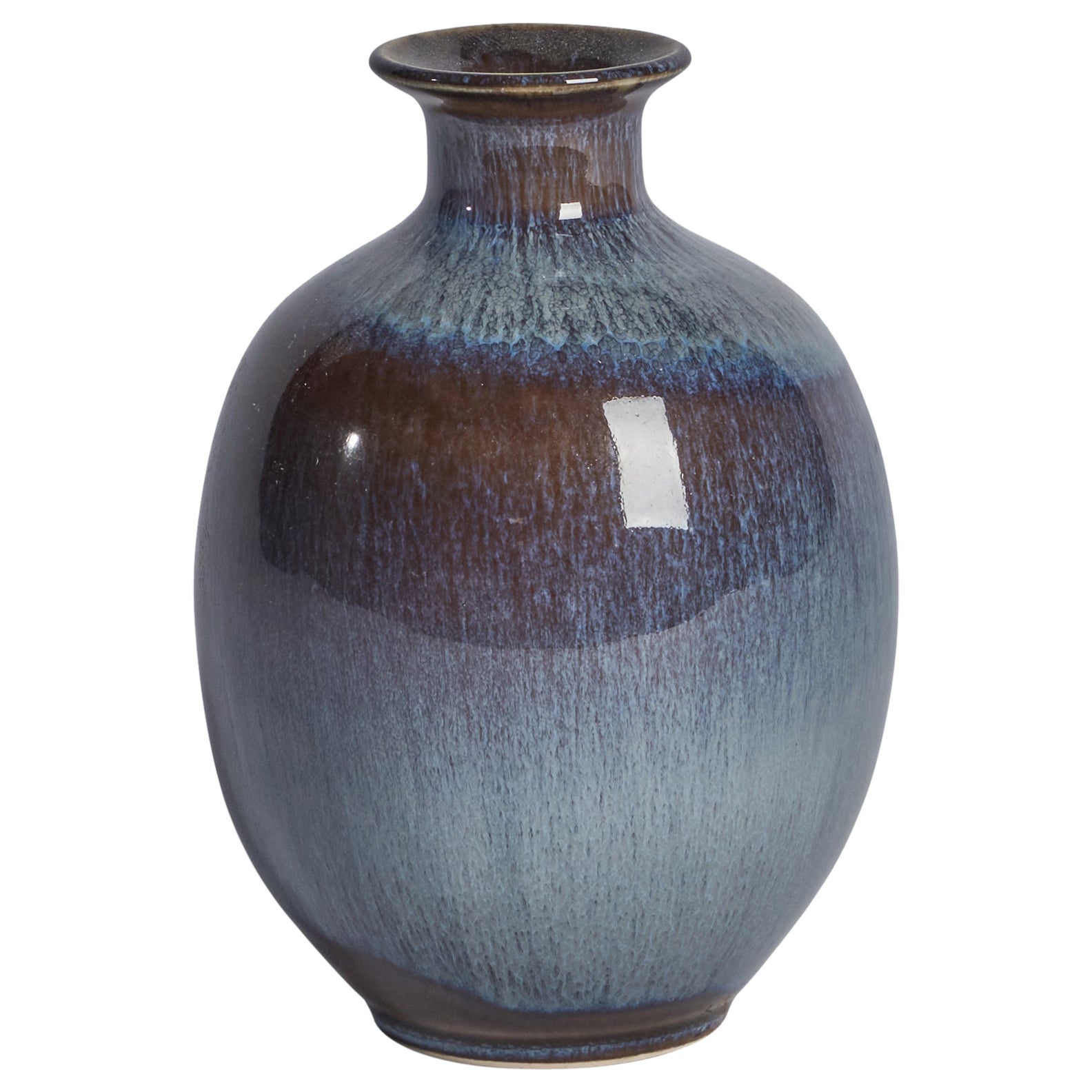 Höganäs Keramik, vase, grès, Suède, années 1960