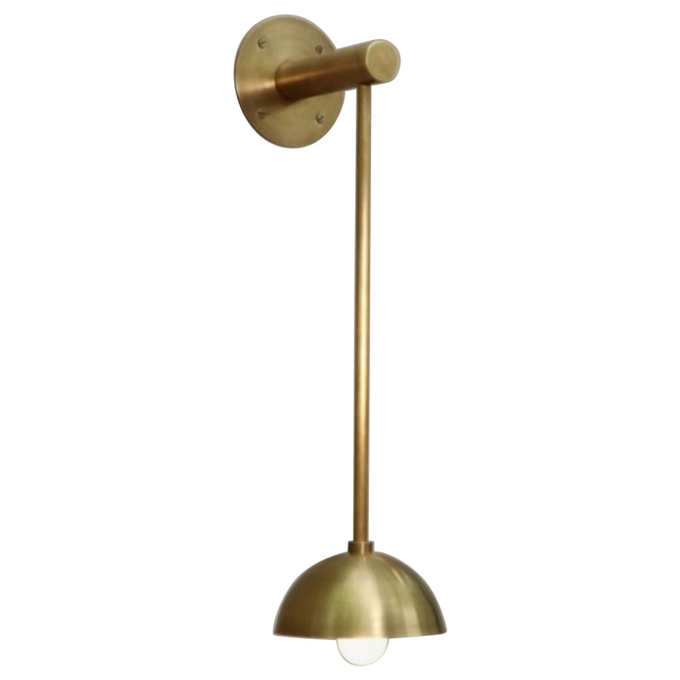 Dot Long Brass Dome Wall Sconce by Lamp Shaper For Sale