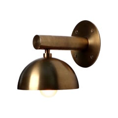 Dot Small Brass Dome Wall Sconce by Lamp Shaper