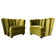 Pair of 1940’s Danish Lounge Chairs