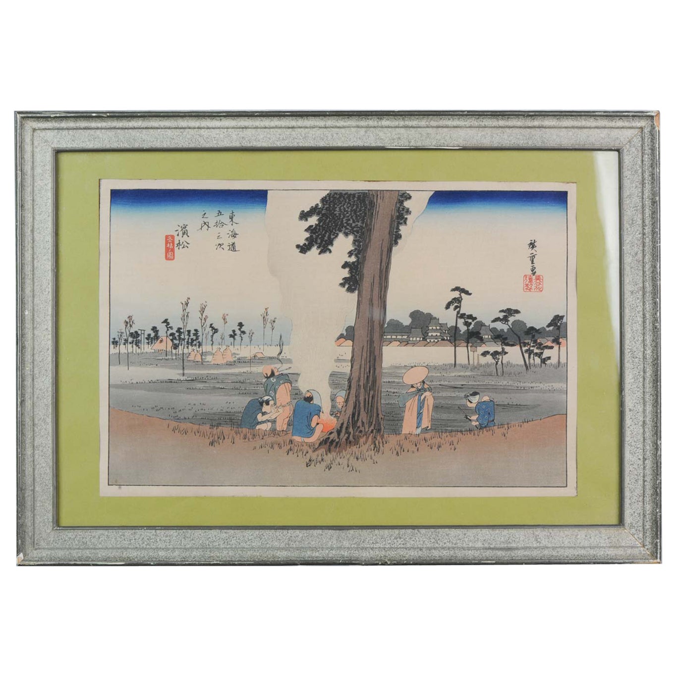 Antique Hiroshige Tokaido Road 29th station : Hamamatsu  : Japanese Blockprint For Sale
