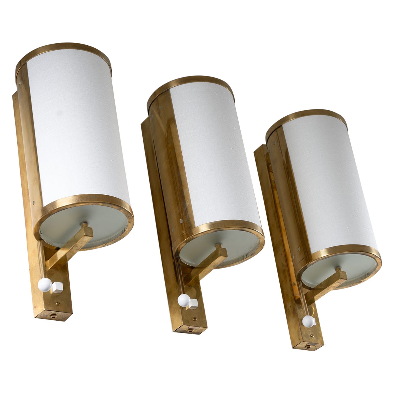 Swedish Brass Wall Lamps by Boréns