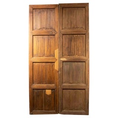 15th Century Pair of Wooden doors Known as "Serviette" Because of Its Decoration