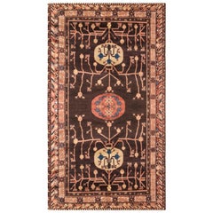 Vintage Samarkand Brown Handmade Wool Rug