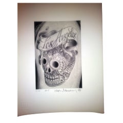 Mark Mahoney " Los Angeles Skull Tattoo" Giclée Print Signed 9 of 50