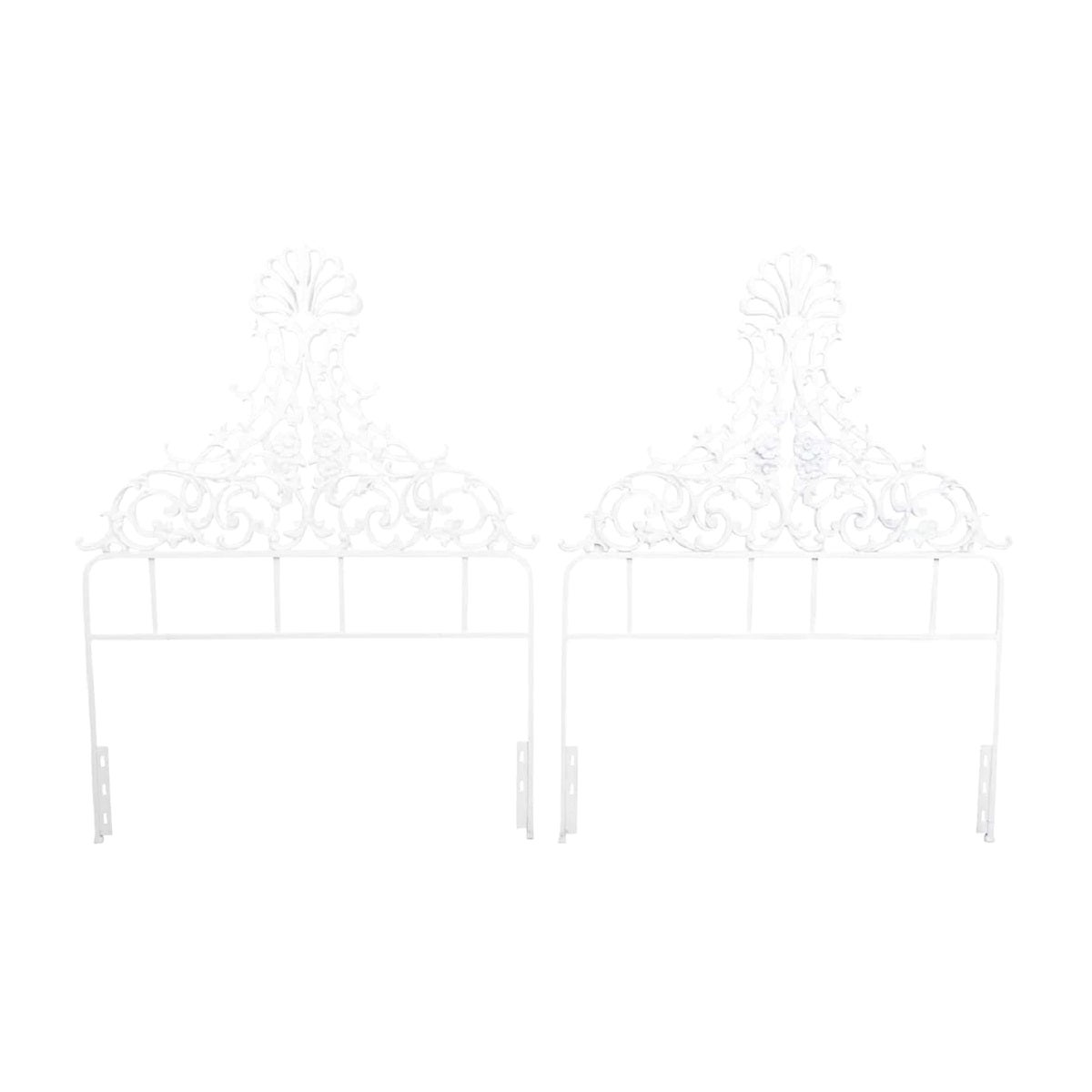 Pair Iron Twin Headboards For Sale