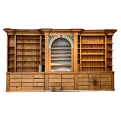 Used 19th Century Pine Pharmacy Cabinet
