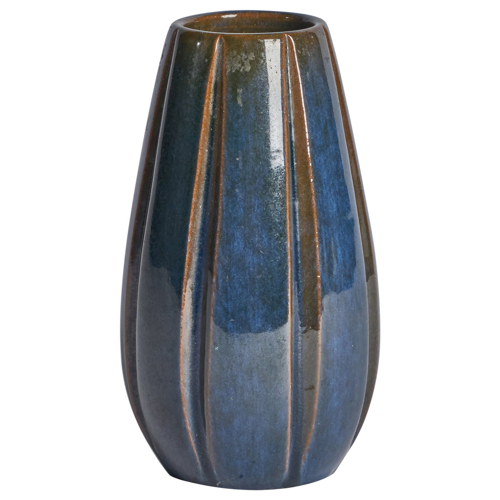 Vase, Steingut von Vicke Lindstrand, Schweden, 1930er-Jahre