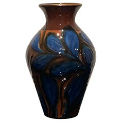 Antique 1920s Danish 22 cm Musty Colored Ceramic Vase by Herman Kähler