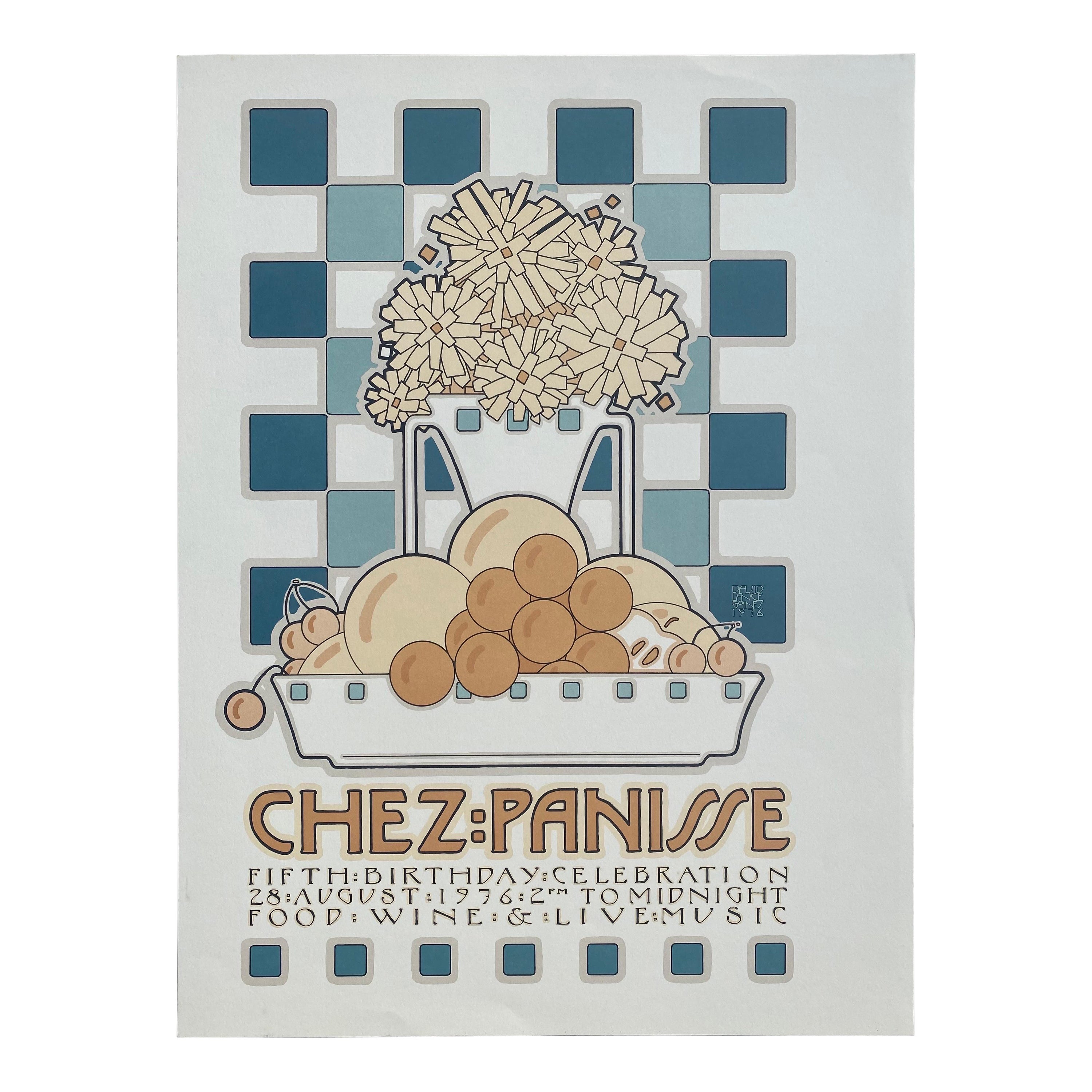 1976 David Lance Goines “Chez Panisse” Lithograph  For Sale