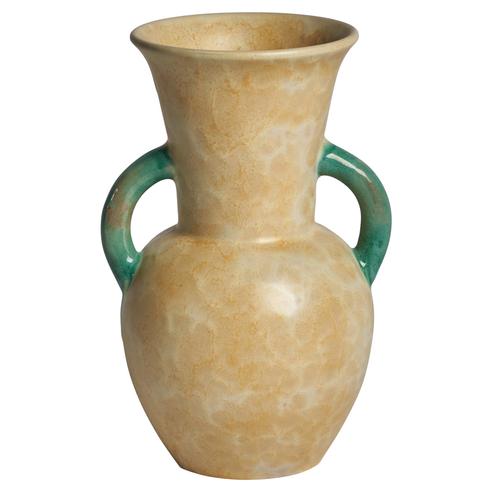 Upsala Ekeby, Vase, Earthenware, Sweden, 1930s For Sale