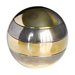 70s Ashtray Set by Tommaso Barbi in Metal and Brass
