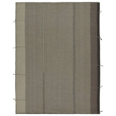 Rug & Kilim’s Modern Kilim in Beige & Gray stripes