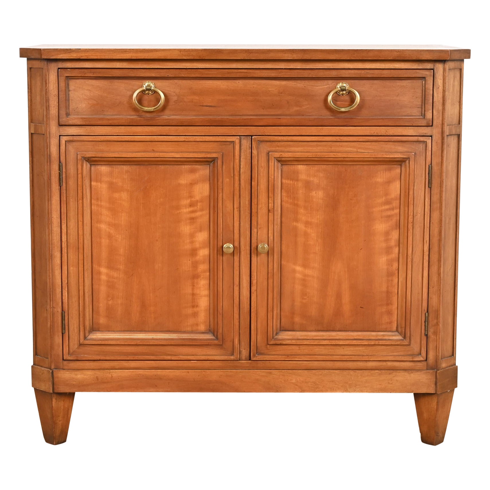 Kindel Furniture French Regency Louis XVI Cherry Wood Server or Bar Cabinet