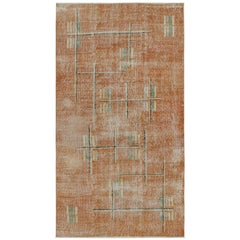 Vintage Zeki Müren Rug in Rust with Polychromatic patterns, from Rug & Kilim