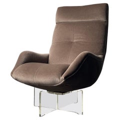 Vladimir Kagan "Erica" Contour High Back Swivel Chair (1967) — Holly Hunt Mohair
