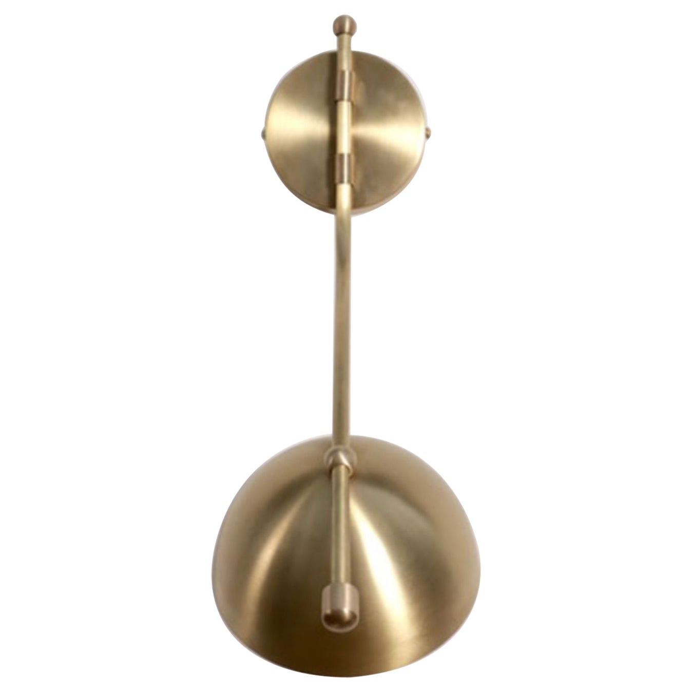Wing Brass Dome Wall Sconce by Lamp Shaper For Sale