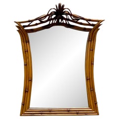Vintage Coastal Bamboo Frame Mirror