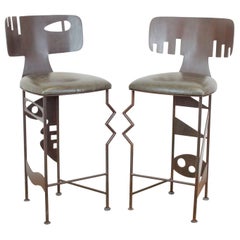 Pair of Gregory Hawthorne Sculptural Stools