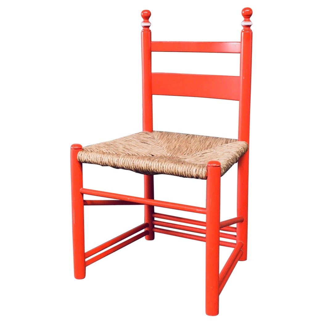 Folk Art Rush Side Chair, Österreich 1970er Jahre im Angebot