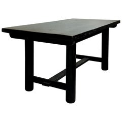 Vintage An Ebonized Meribel Dining Table, Wood, Charlotte Perriand (attr.), France 1959