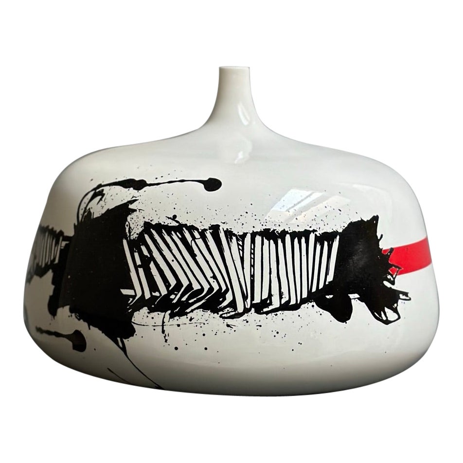 Ceramic vase by Emilio Scanavino n.21/50 1972 exclusively for Motta 