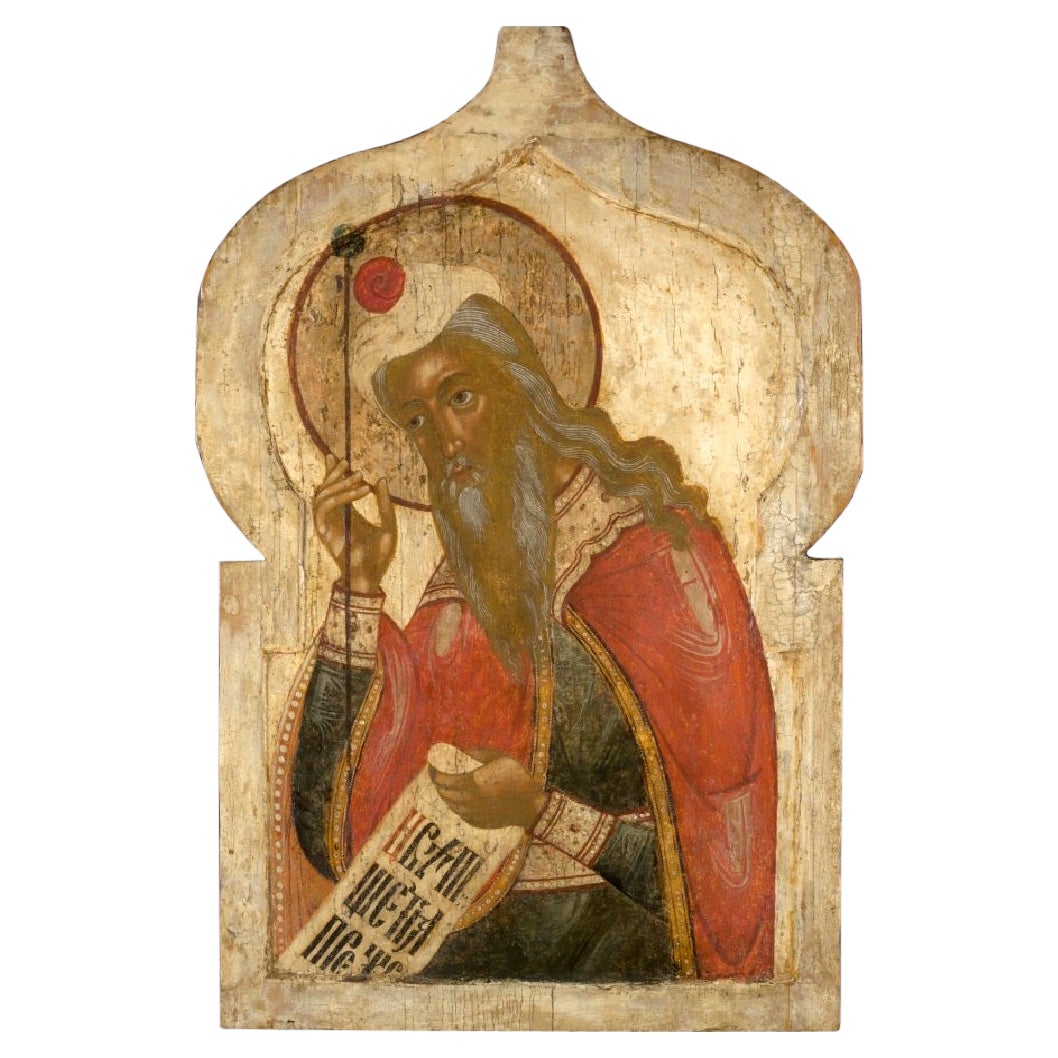 Religious icon depicting the prophet Aaron, second half 17th century For Sale