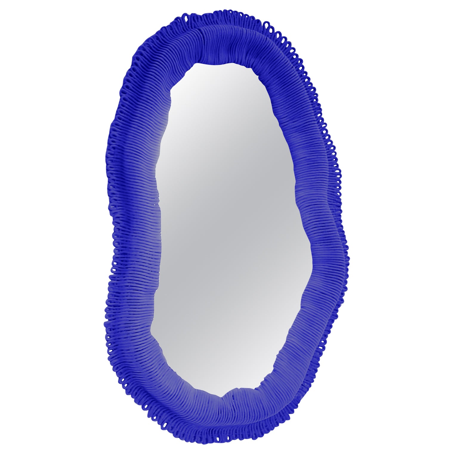 Contemporary Ultra Marine Coloured Wall Mirror Cynarina by Sarah Roseman