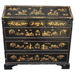 Lacquered Sloping Desk, Chinoiserie, Late 18th Early 19th Century