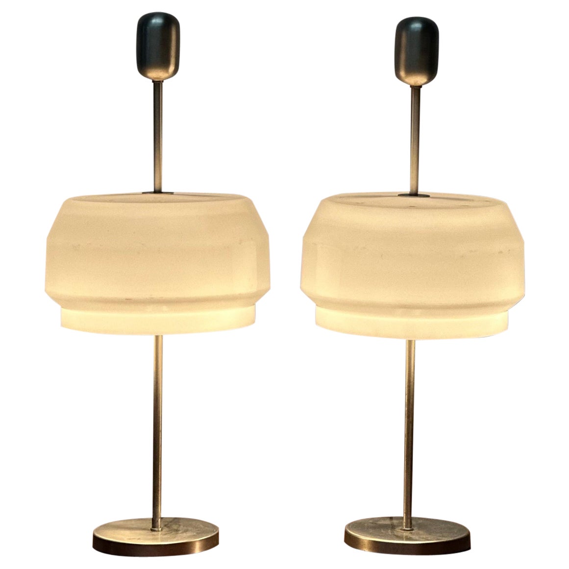 Rare 'KD9' Pair of Table Lamps by Studio GPA Monti for Kartell, 1960s