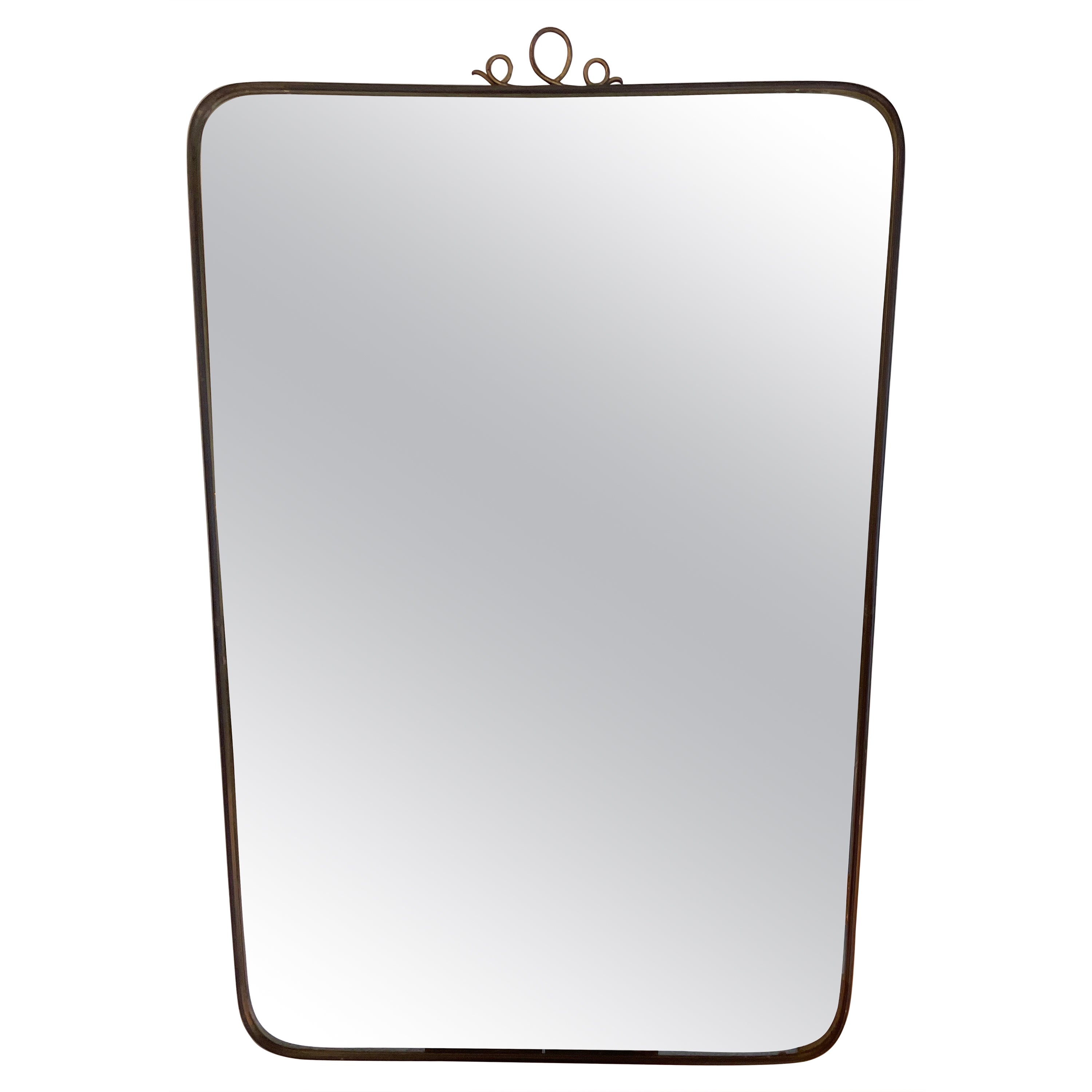 Espejo de pared remolino italiano de los años 50