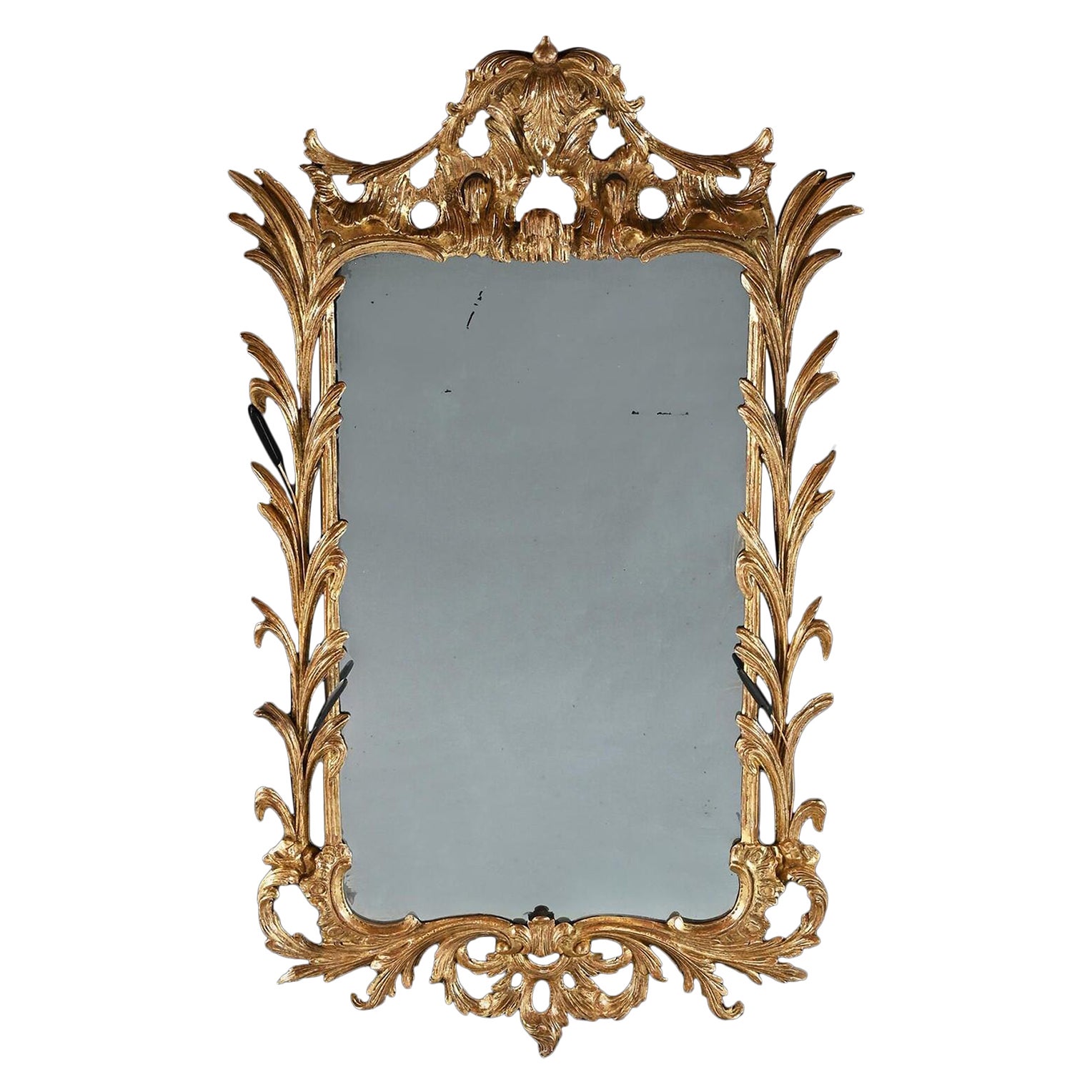 Early English Giltwood Rococo Mirror C.1760 in the Manner of John and William Li