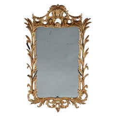 Early English Giltwood Rococo Mirror C.1760 in the Manner of John and William Li