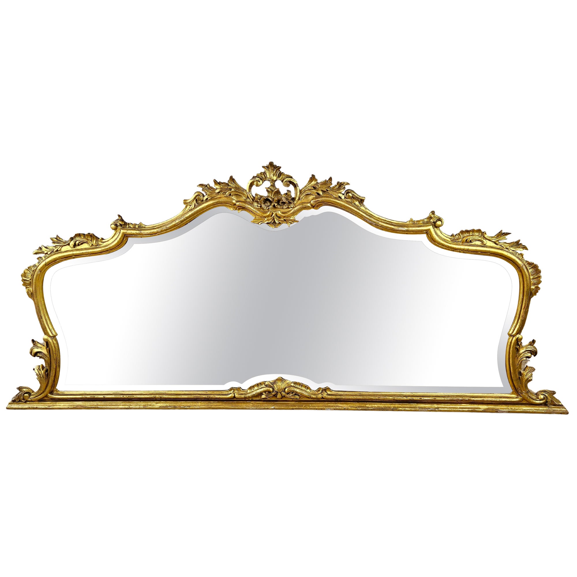 Gilded wooden mirror For Sale at 1stDibs
