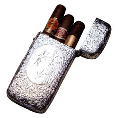 Antique Silver Cigar Cheroot Case - Nathaniel Mills 1853