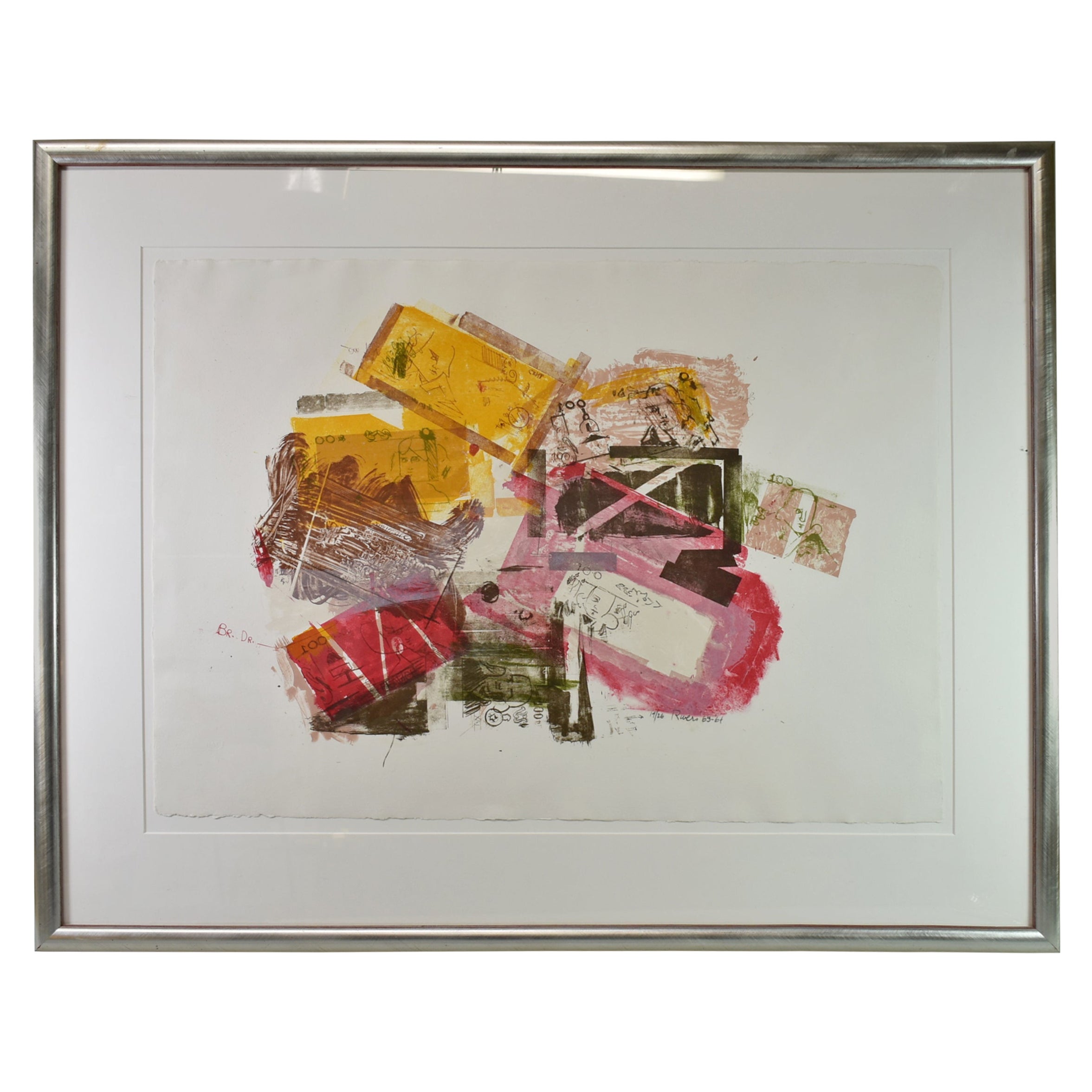 Larry Rivers Color Lithograph, "Nine French Bank Notes" For Sale