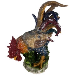 Monumental Size Italian Glazed Porcelain Chicken