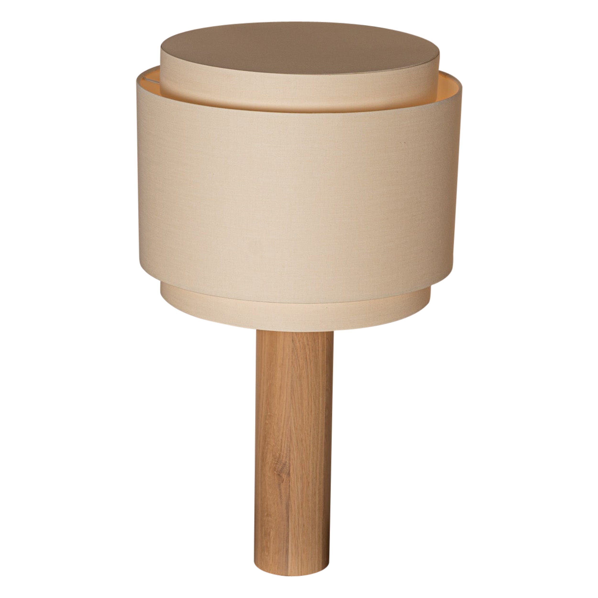 Oak Pipo Duoble Table Lamp by Simone & Marcel For Sale