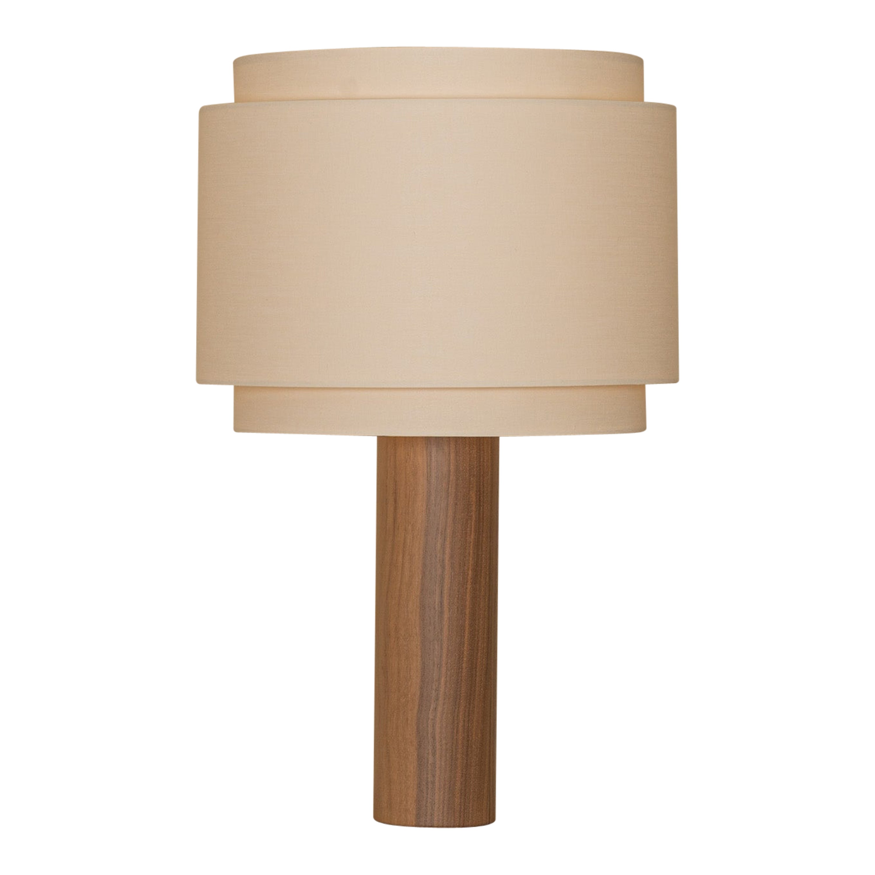 Walnut Pipo Duoble Table Lamp by Simone & Marcel For Sale