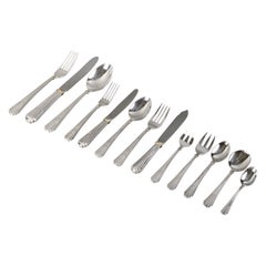 Cartier 18 people Cutlery Flatware Maison Louis Cartier Trinity Sterling Silver