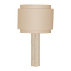 Lampe de bureau Fluta Duoble en marbre blanc par Simone & Marcel