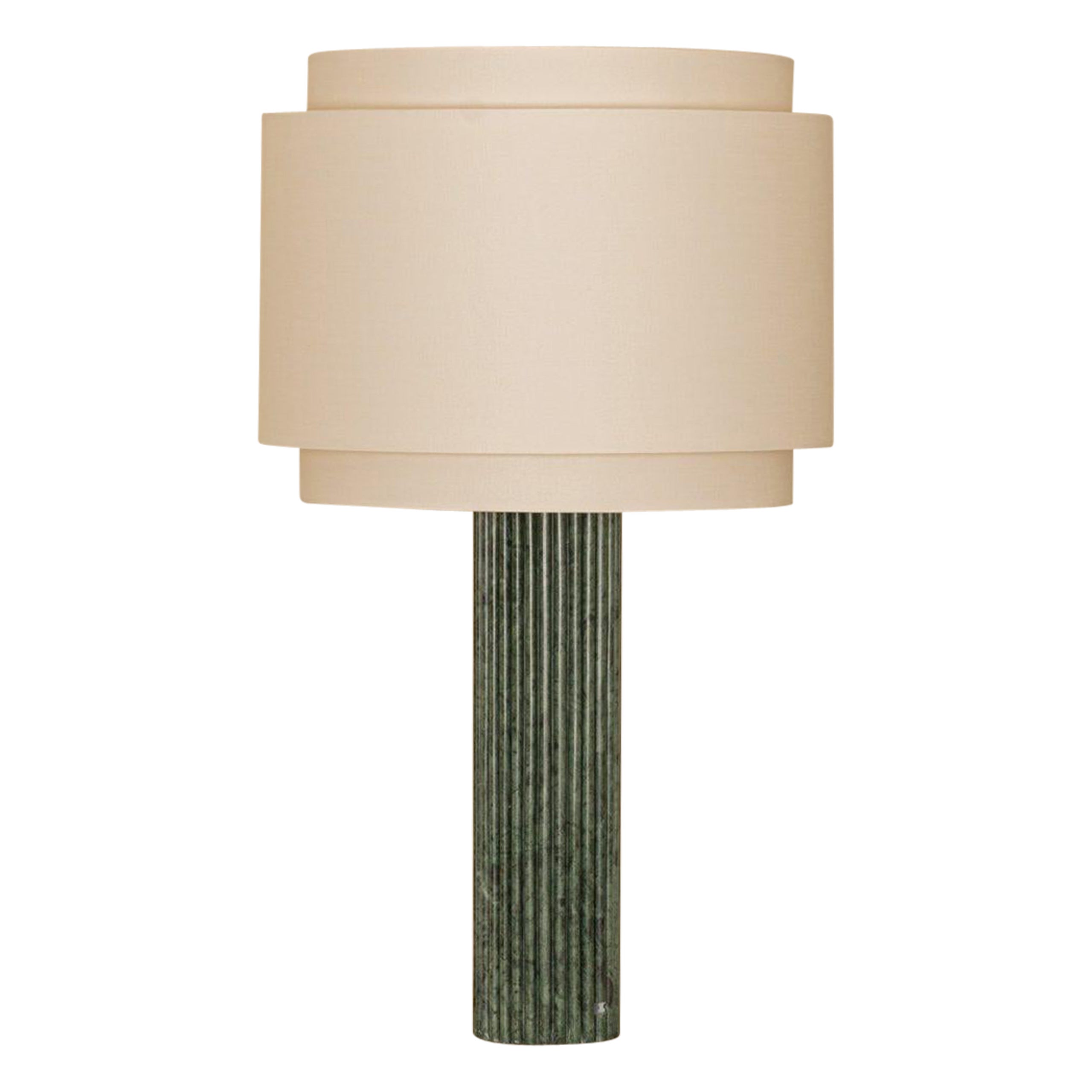 Green Marble Fluta Duoble Table Lamp by Simone & Marcel For Sale