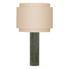 Fluta-Tischlampe aus grünem Marmor von Simone & Marcel
