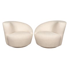 Pair of Vladimir Kagan for Directional Nautilus Swivel Chairs
